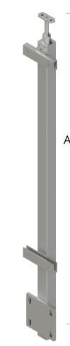 Square Post with U Clamp (Vidrio) in Grade 304 / 316 